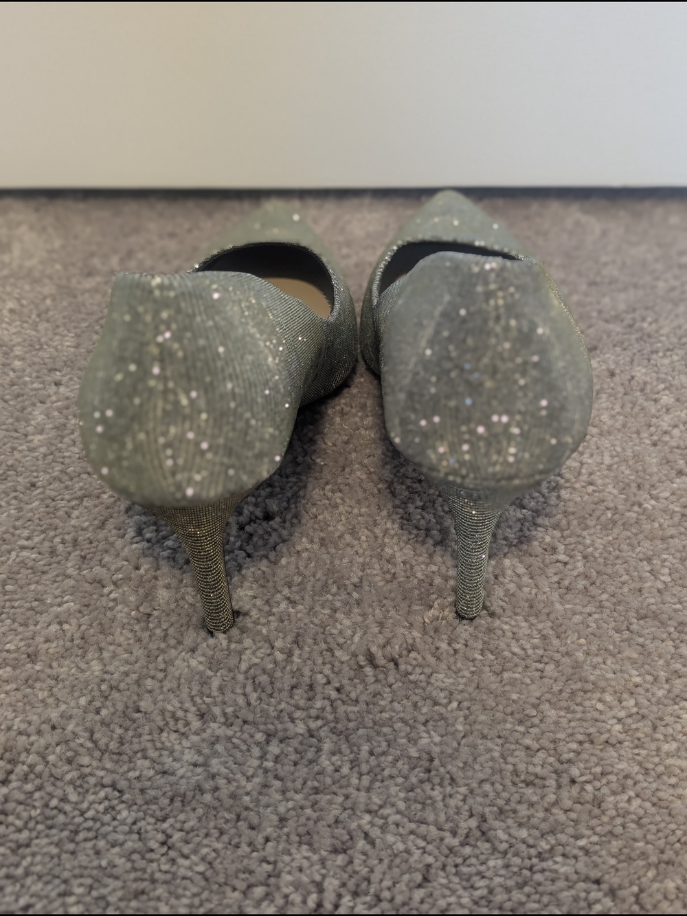 Alfani Silver Glitter Pointed-Toe Women's Pumps - Picture 2 of 3